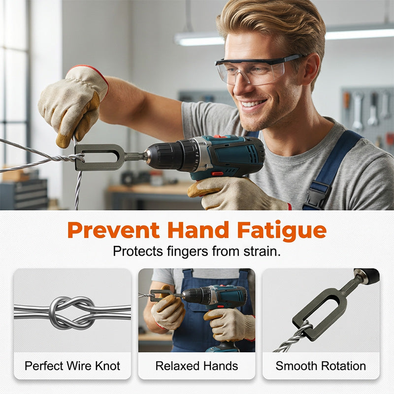 Wire Twisting Tool for Drills – Universal Hex Shank, Hardened Steel