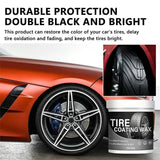 Tire Shine Wax – 100g, Long-Lasting UV Protection & Deep Black Gloss