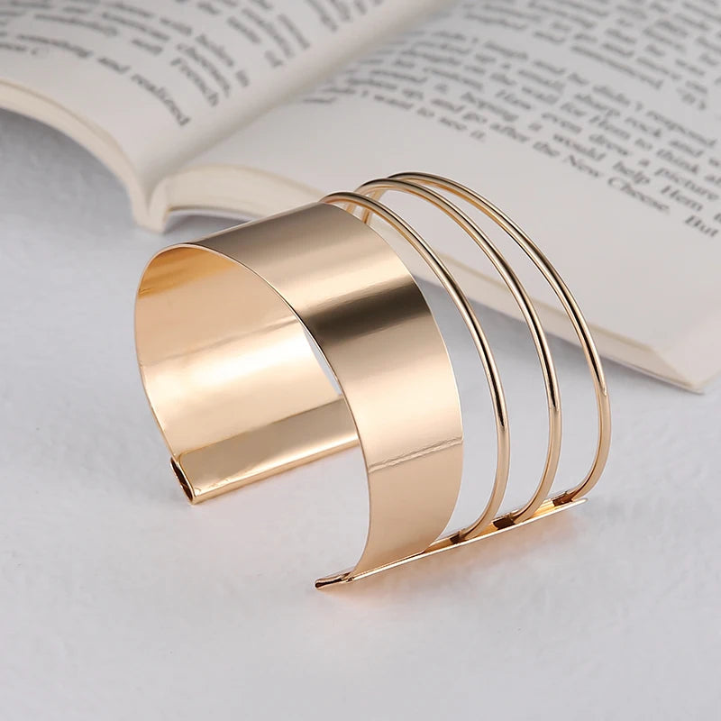 Edgy Punk Cuff Bracelet | Stainless Steel Rebel Bangle for Bold Style