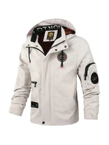Light men's outdoor jacket, wind- and waterproof with hood – Torben