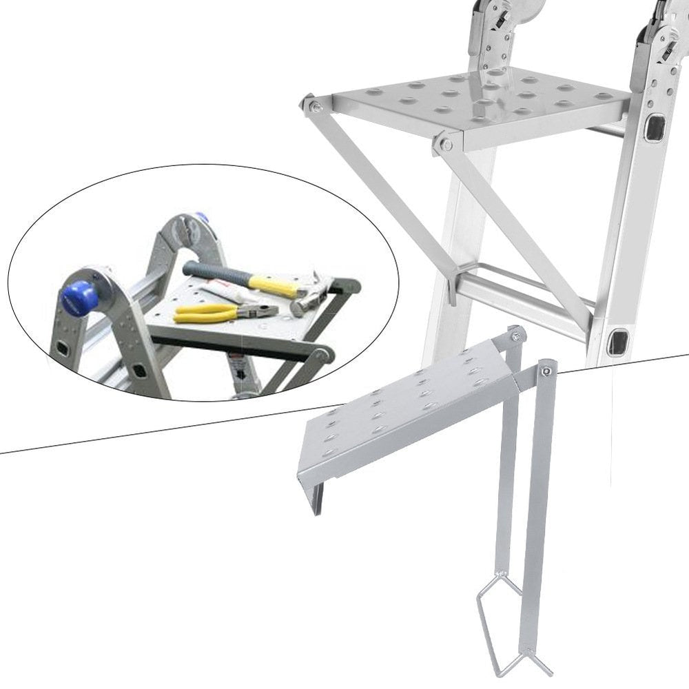 Steel Ladder Platform – 150kg Capacity, Non-Slip Surface & Tool-Free Foldable
