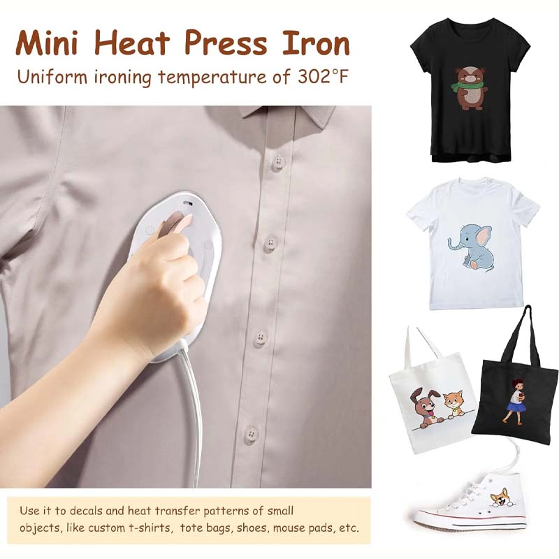 Mini Travel Iron – Ceramic Diamond Soleplate, Dual Voltage & 2-Min Heat-Up