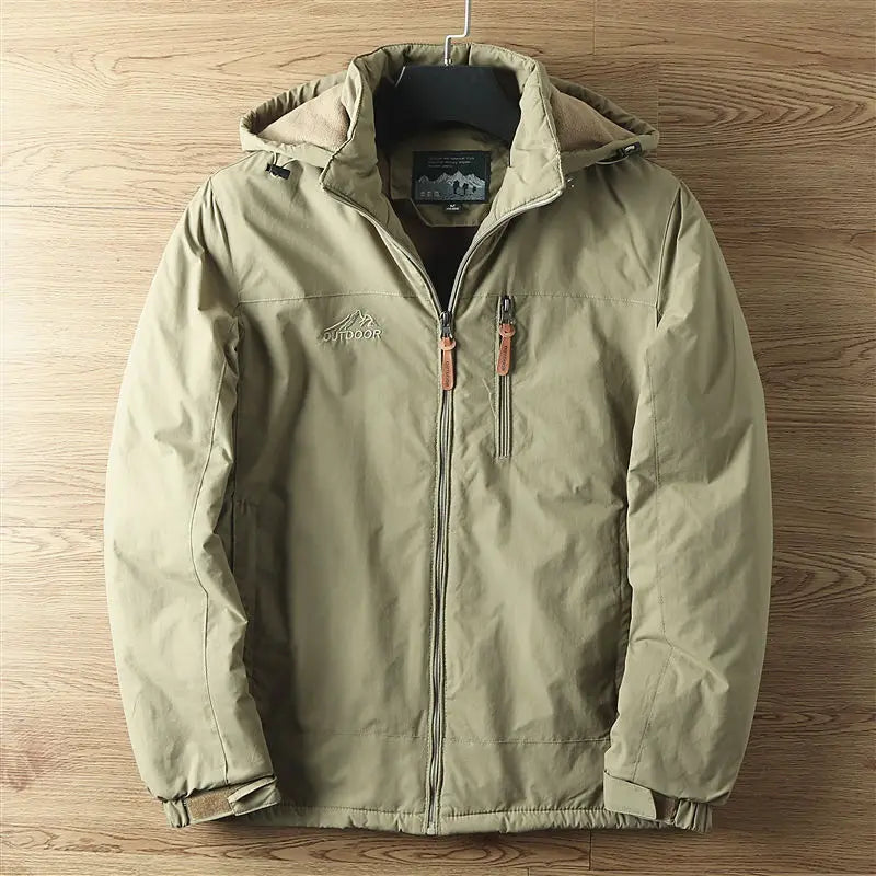 Men's hooded coat, view 1