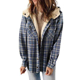 **AMELIA™ Damen Kapuzen-Plaid Flanelljacke – Perfekt für Herbst & Winter, Bequem & Stylisch**