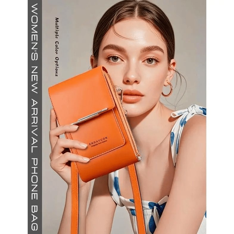 Touchscreen Phone Crossbody Bag – Waterproof Window, Anti-Theft, Adjustable Strap