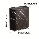 Marble Pattern Trash Can | Modern Bathroom & Kitchen Bin with Lid