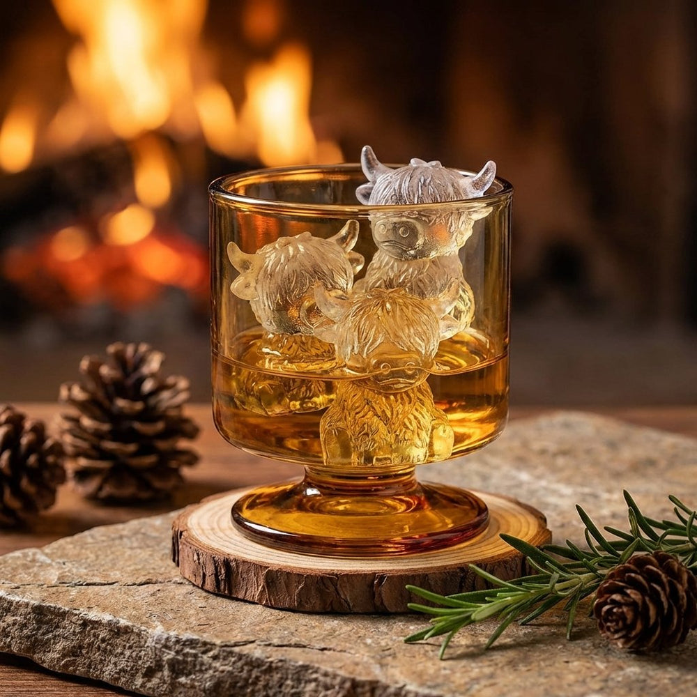Highland Cow Ice Cube Tray – Silicone, 6 Cavities & BPA-Free