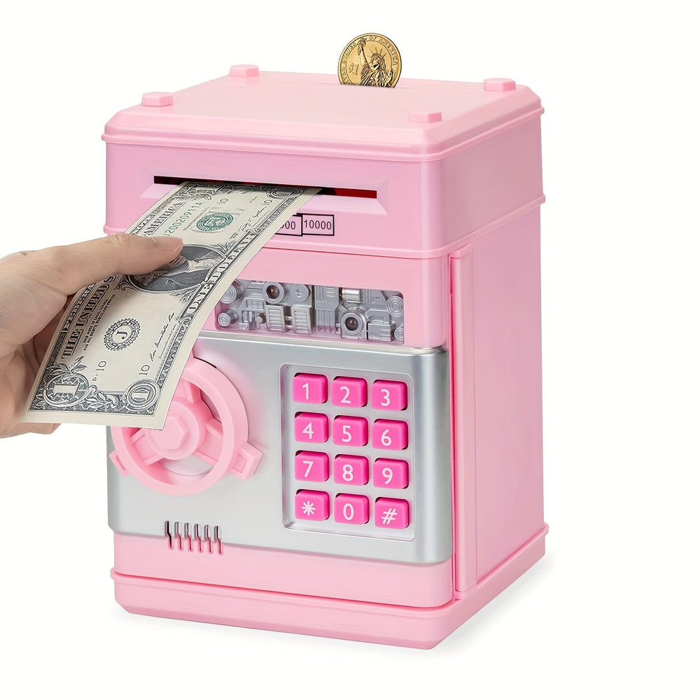 Electronic Money Bank with Code Lock – Sound & LED, Coins & Notes, ABS