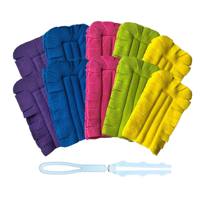 360° Chenille Microfiber Duster – Washable, Wet & Dry, 5 Refills with Handle