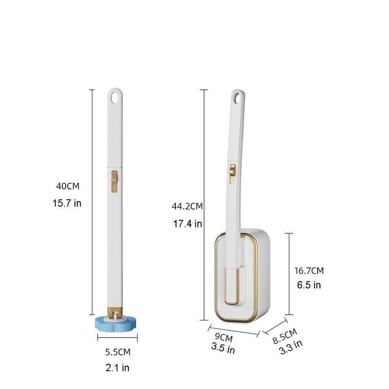 Disposable Toilet Brush – Wall-Mounted, Antibacterial Heads & 3 Scents