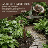Copper Calla Lily Garden Stake – 61cm, Wind Chime Bells & Weatherproof Iron