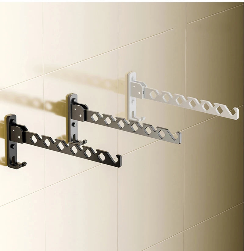 Folding Wall-Mounted Drying Rack – Aluminum, 180° Swivel & Space-Saving