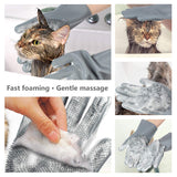 Efficient Pet Grooming Glove - Tangle-Free Fur & Deshedding Tool for Dogs and Cats