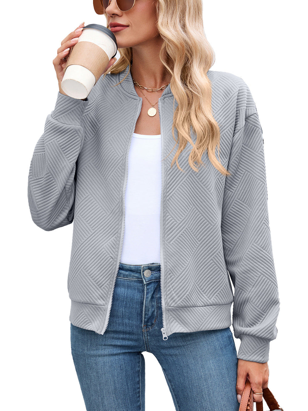 Women's quilted puffer jacket, view 4