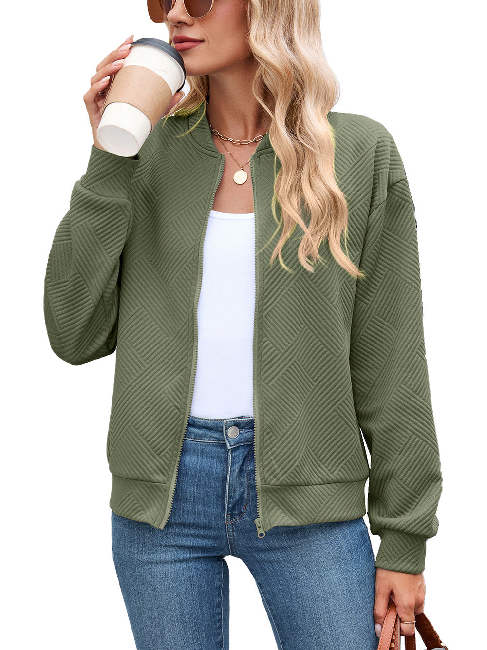 Women's quilted puffer jacket, view 5