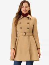 Women's fit-and-flare trench coat, view 3