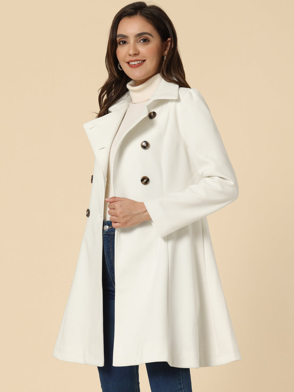Women's fit-and-flare trench coat, view 4