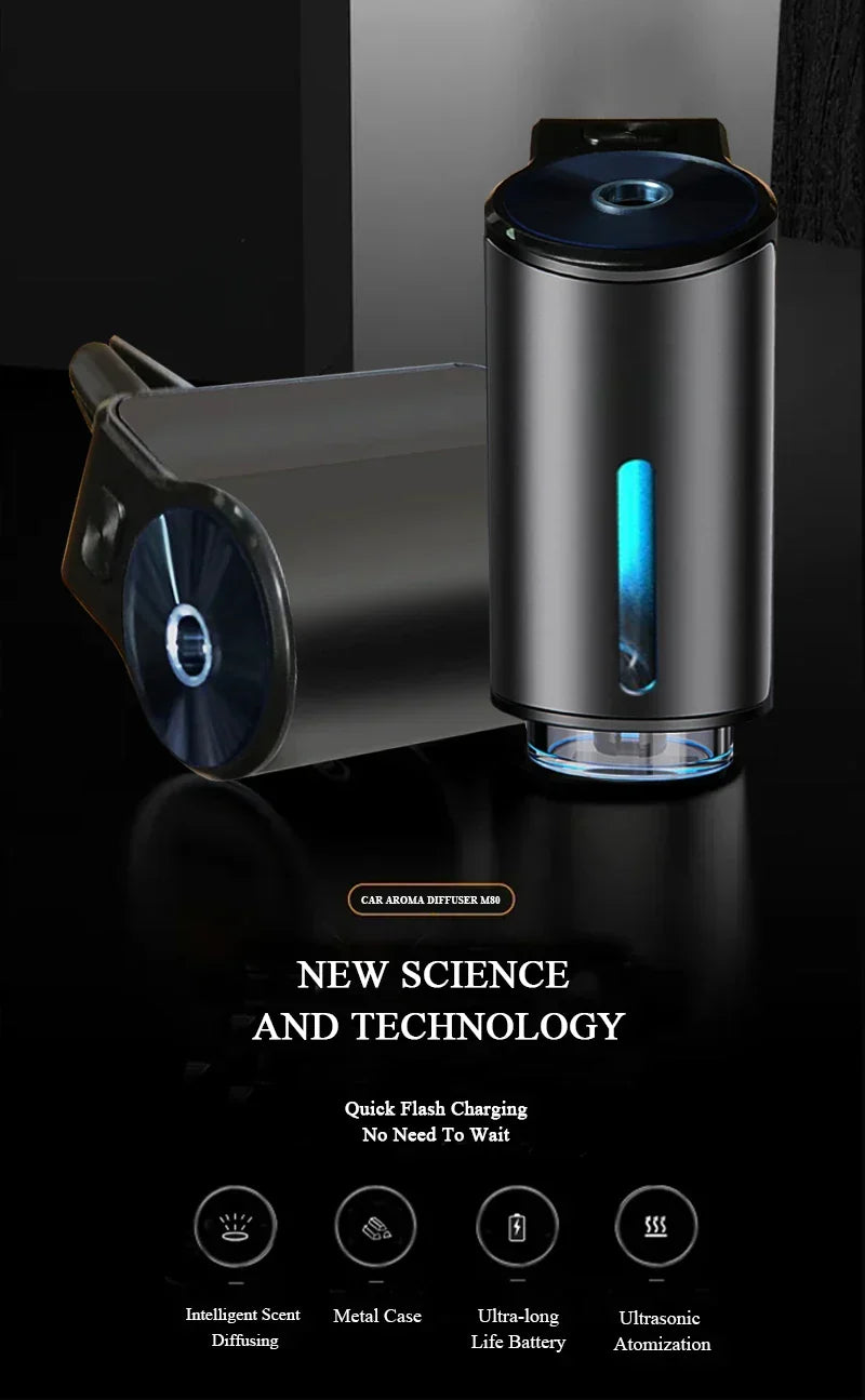Enhanced Product Title: **USB Electric Aroma Diffuser & Air Freshener for Car - Portable Humidifier with Essential Oil Diffusion**