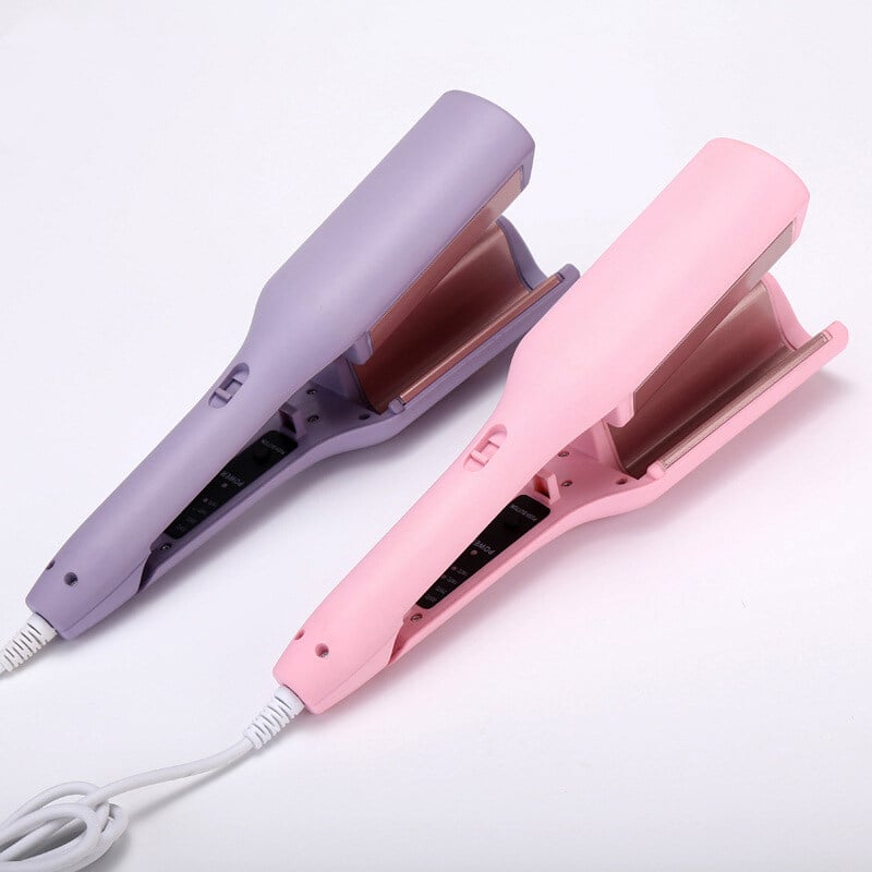 Professional French Wave Hair Waver - Create Effortless Beachy Waves & Curls - Adjustable Temperature for All Hair Types