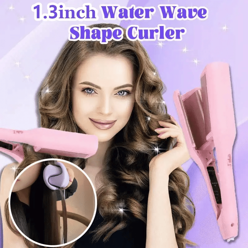 Professional French Wave Hair Waver - Create Effortless Beachy Waves & Curls - Adjustable Temperature for All Hair Types