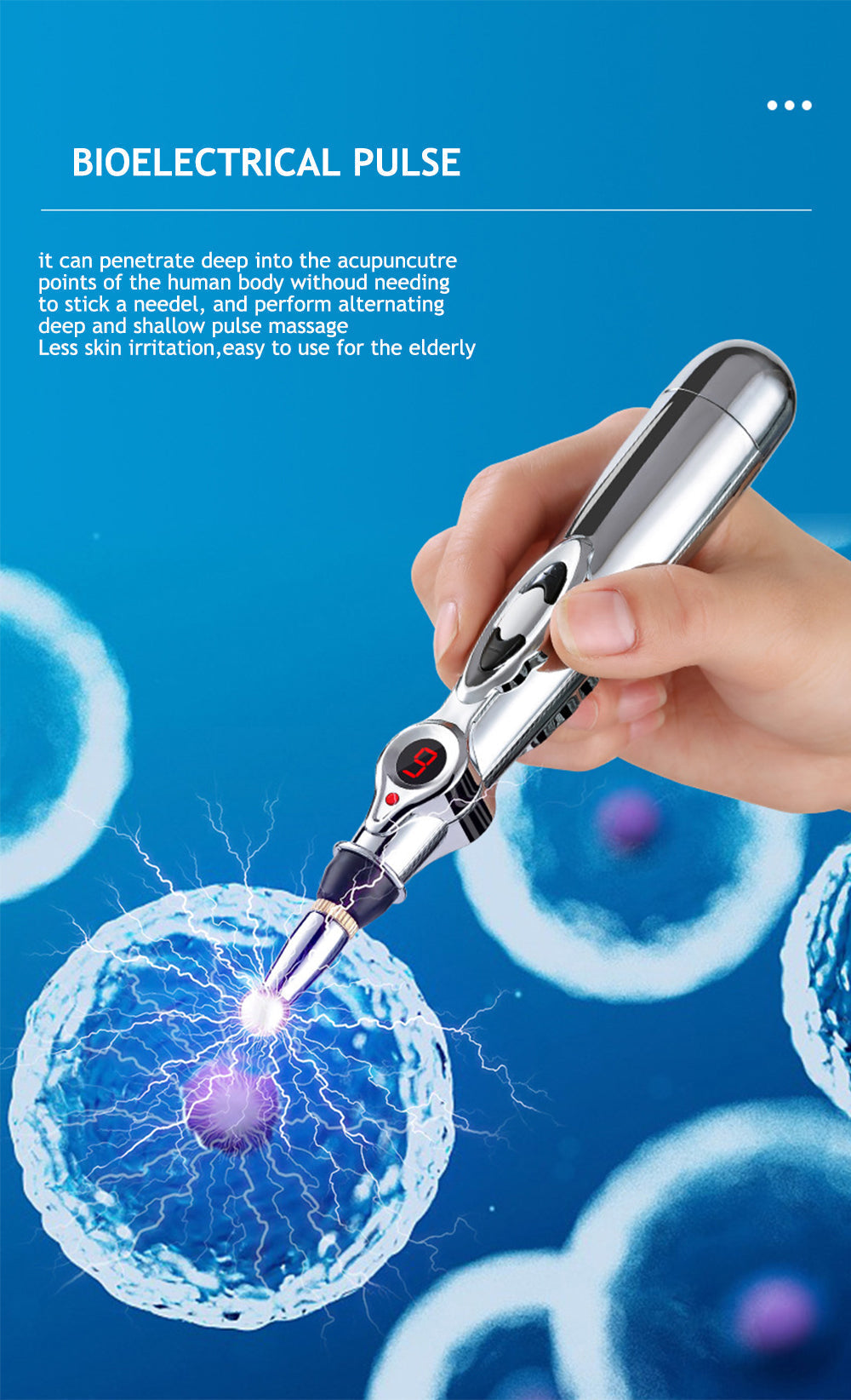 Electronic Acupuncture Pen - Meridian Energy Massage Device for Effective Pain Relief & Relaxation