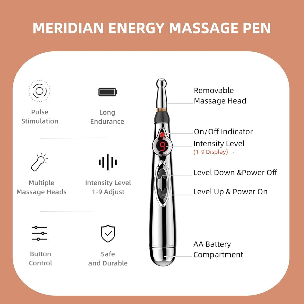 Electronic Acupuncture Pen - Meridian Energy Massage Device for Effective Pain Relief & Relaxation