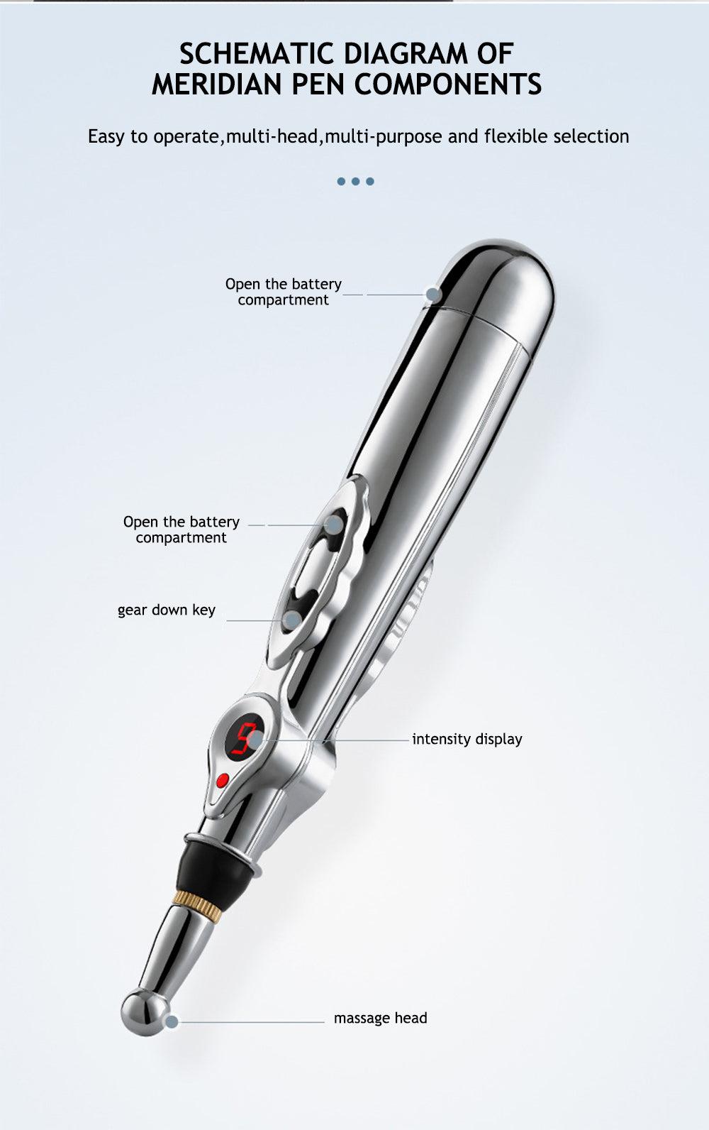 Electronic Acupuncture Pen - Meridian Energy Massage Device for Effective Pain Relief & Relaxation