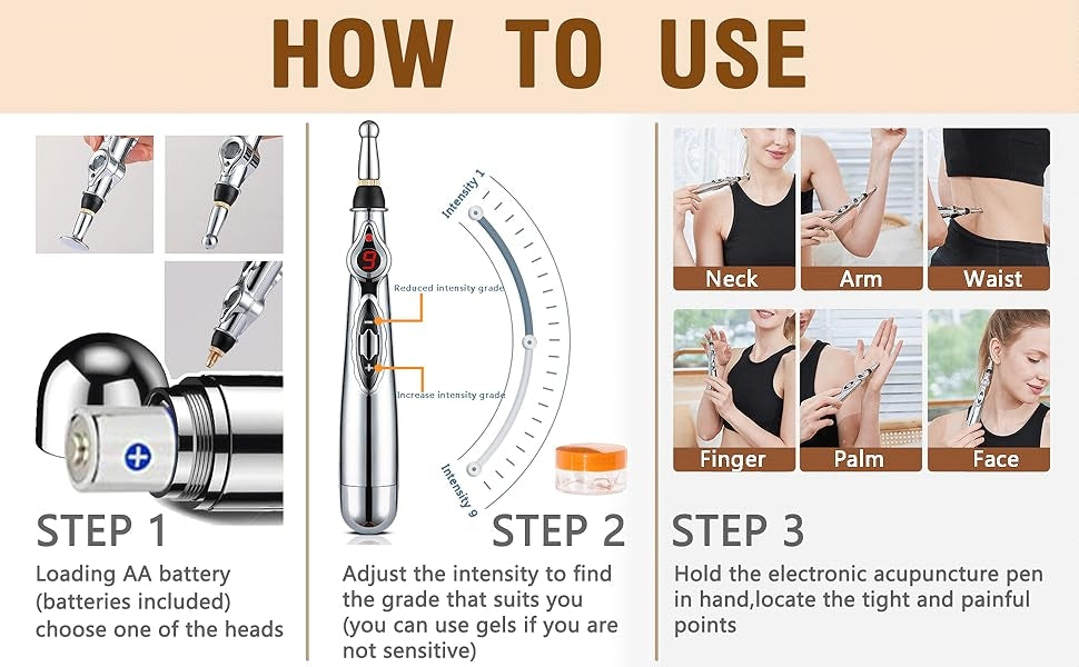 Electronic Acupuncture Pen - Meridian Energy Massage Device for Effective Pain Relief & Relaxation