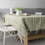 Premium Elegant Cotton Linen Tablecloth - Stylish & Durable for Dining Room & Events