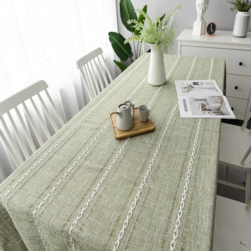 Premium Elegant Cotton Linen Tablecloth - Stylish & Durable for Dining Room & Events