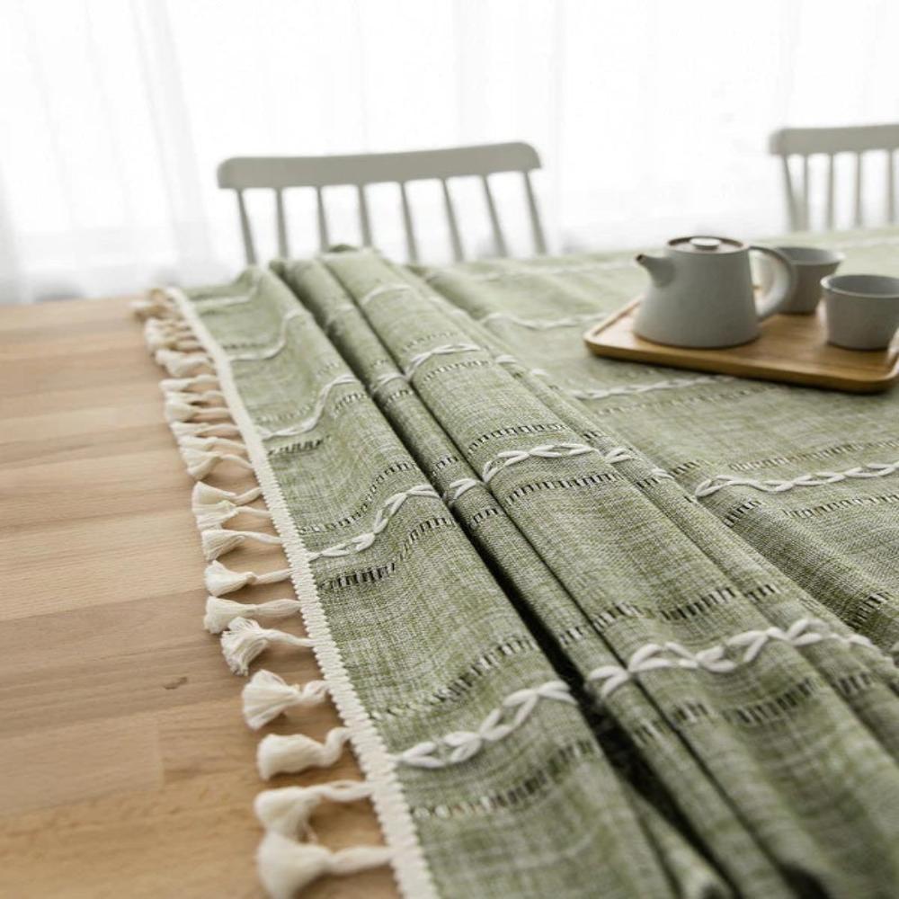 Premium Elegant Cotton Linen Tablecloth - Stylish & Durable for Dining Room & Events