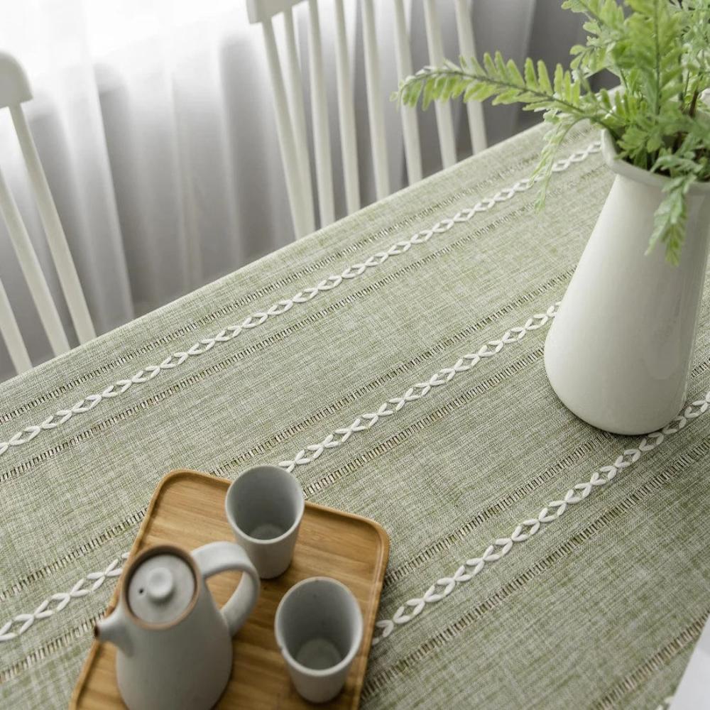 Premium Elegant Cotton Linen Tablecloth - Stylish & Durable for Dining Room & Events