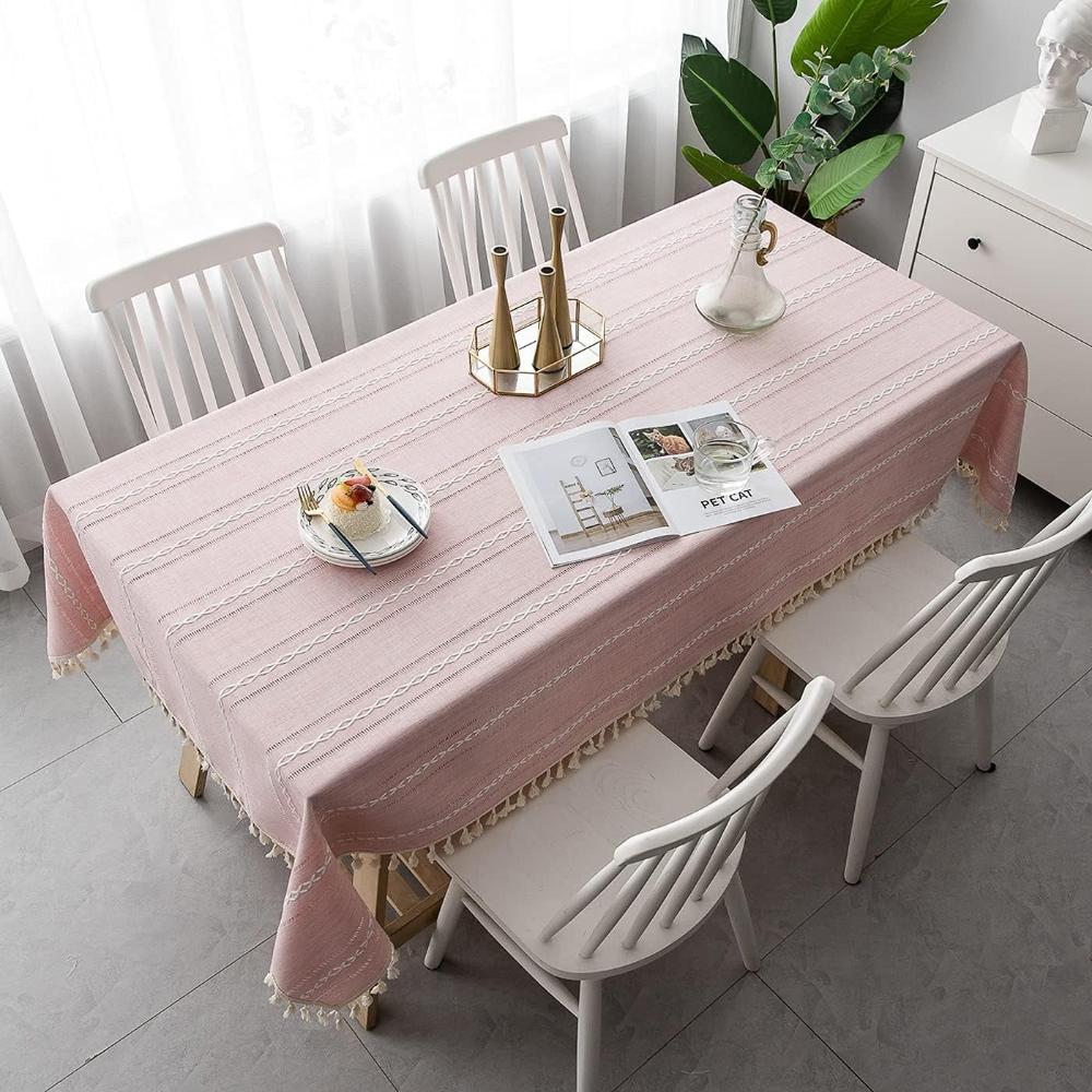 Premium Elegant Cotton Linen Tablecloth - Stylish & Durable for Dining Room & Events