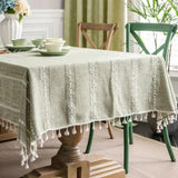 Premium Elegant Cotton Linen Tablecloth - Stylish & Durable for Dining Room & Events