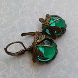 Elegant Moonstone Drop Earrings with Dragonfly Design – Stylish & Unique Jewelry for Any Occasion