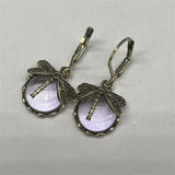 Elegant Moonstone Drop Earrings with Dragonfly Design – Stylish & Unique Jewelry for Any Occasion