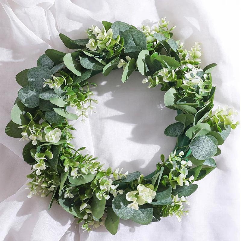 Elegant Eucalyptus Wreath - Premium Handmade Decorative Door Wreath for Home Décor, Weddings, and Special Occasions