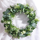 Elegant Eucalyptus Wreath - Premium Handmade Decorative Door Wreath for Home Décor, Weddings, and Special Occasions
