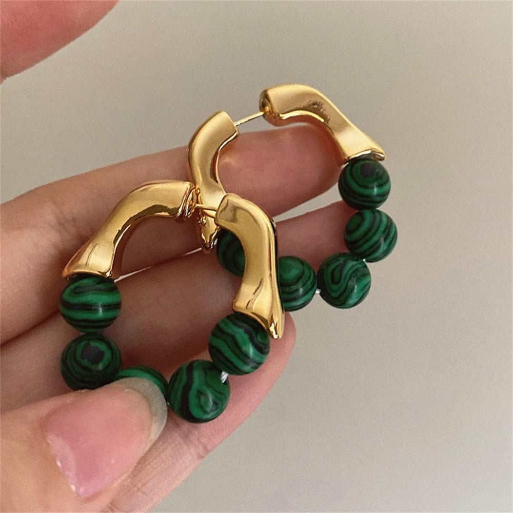 Elegant Green Pearl Stud Earrings - Timeless Jewelry for Any Occasion