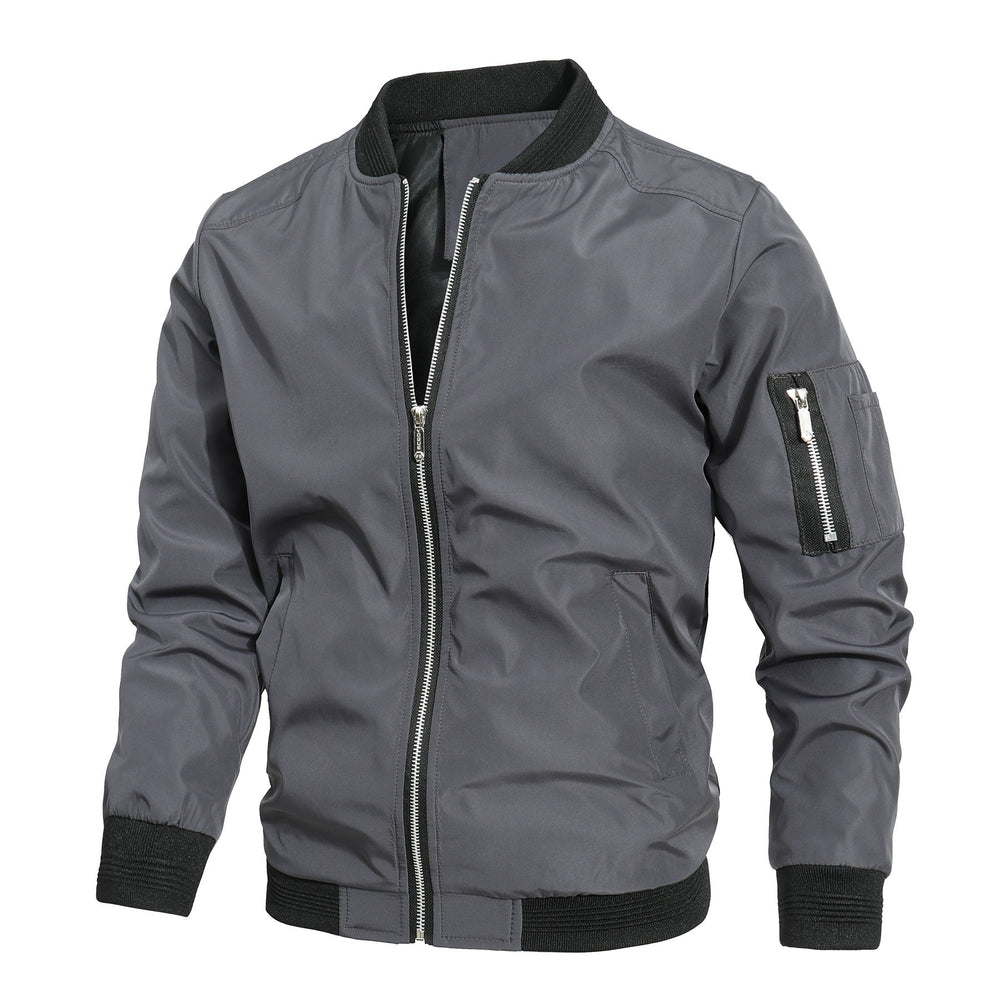 Men's zip-up bomber jacket, view 2