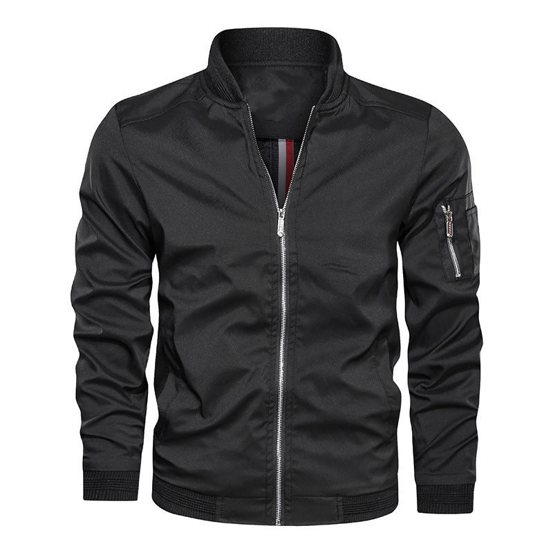 Men's zip-up bomber jacket, view 3