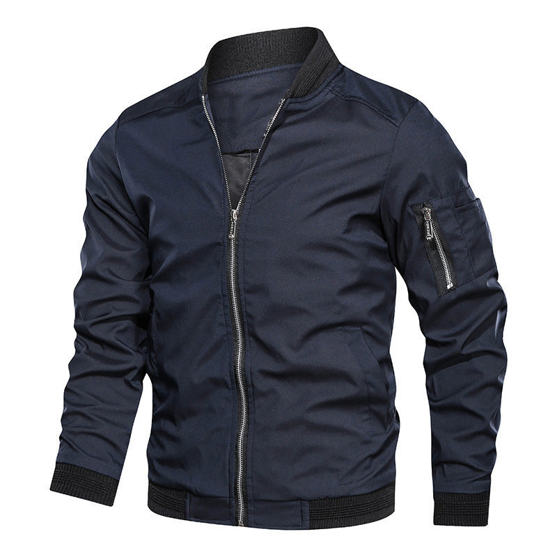 Men's zip-up bomber jacket, view 4