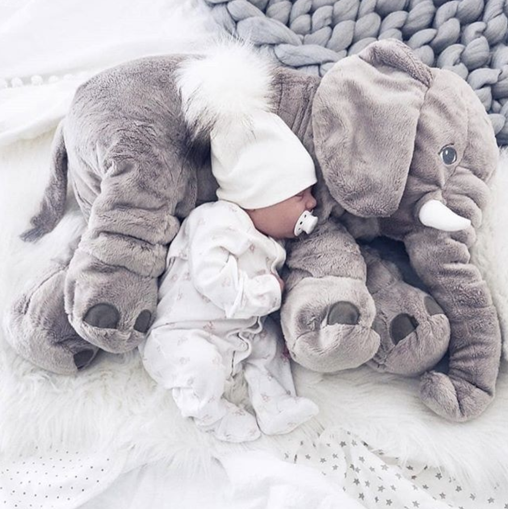 Big Cuddly Elephant Pillow Toy | Soft Plush Stuffed Animal for Kids & Babies | Perfect Gift for Nursery & Playtime