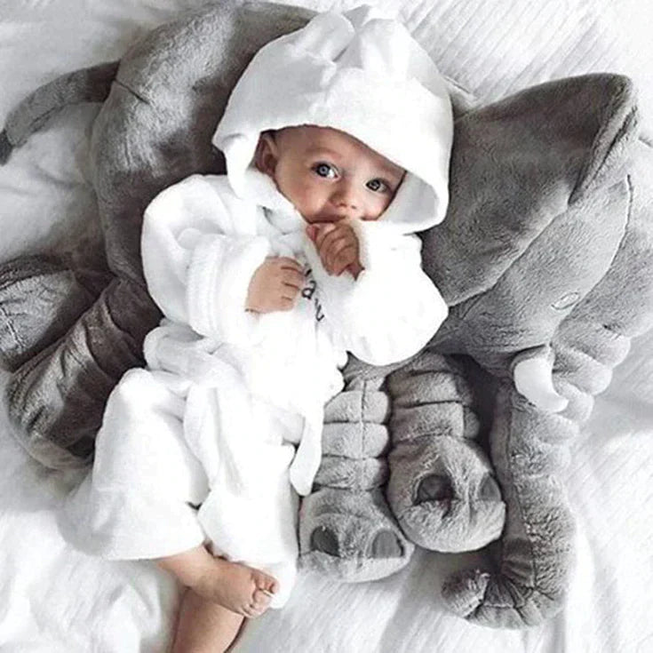 Elephant Baby Cushion – Hypoallergenic Cotton, Machine-Washable & 40/60 cm