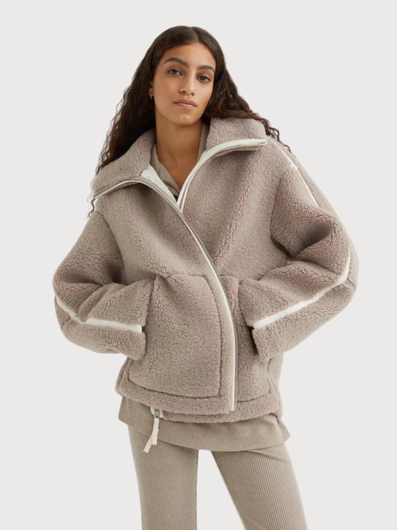 Women's high neck coat, view 1