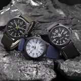 Men's Military Tactical Watch – 50m Waterproof, Backlit, Date, Nylon Strap