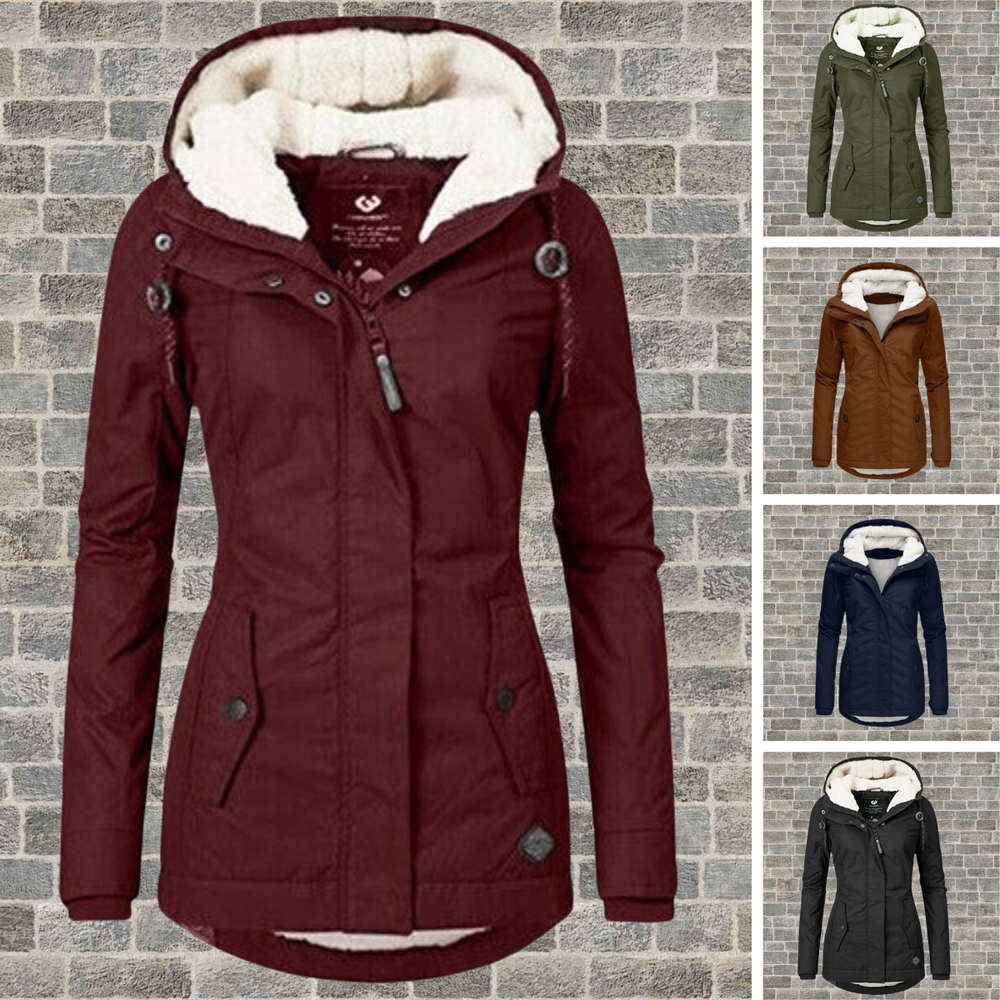 Here’s an enhanced and optimized product title for Google Shopping:

"Women's Cozy Hooded Pleated Winter Coat - Warm, Stylish, and Comfortable Outerwear for Cold Weather"

This title includes relevant keywords while highlighting the product's key features