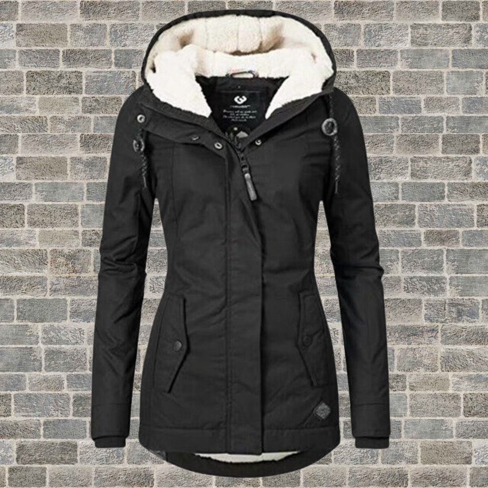Here’s an enhanced and optimized product title for Google Shopping:

"Women's Cozy Hooded Pleated Winter Coat - Warm, Stylish, and Comfortable Outerwear for Cold Weather"

This title includes relevant keywords while highlighting the product's key features