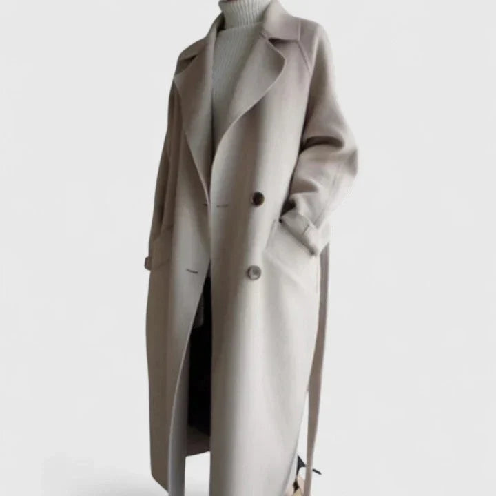 Women's double-breasted coat, view 2