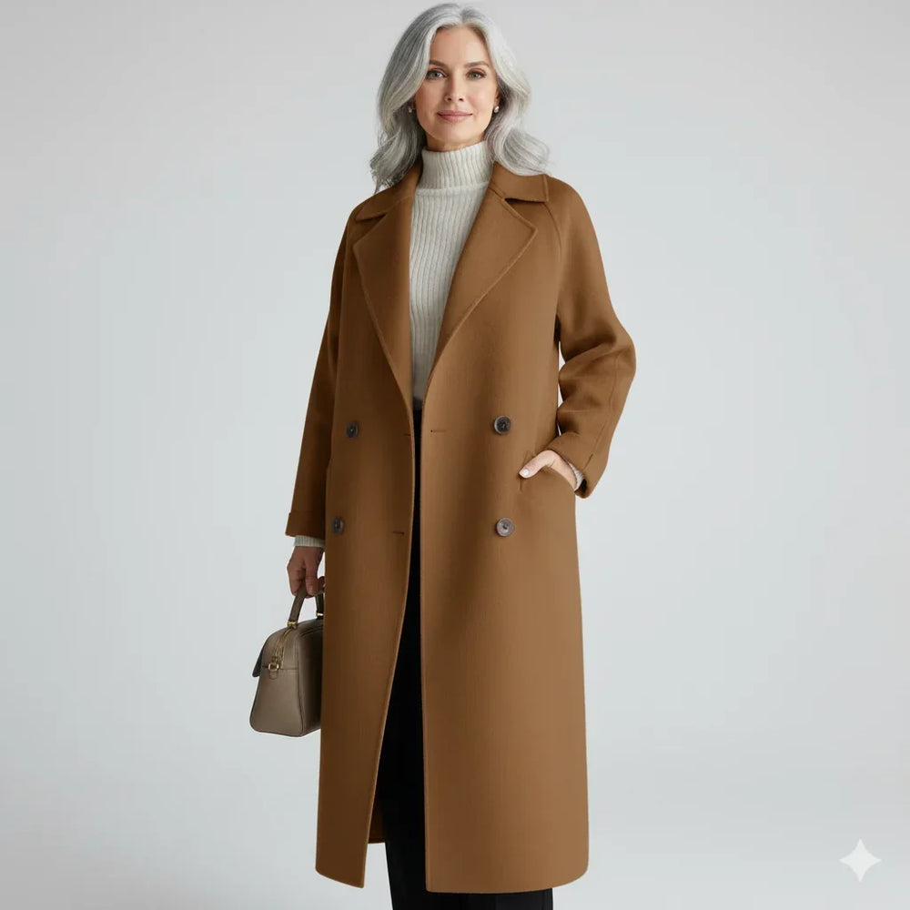 Women's double-breasted coat, view 3